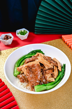 腐竹肉片饭