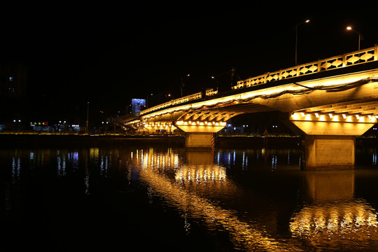 市桥大桥灯光夜景