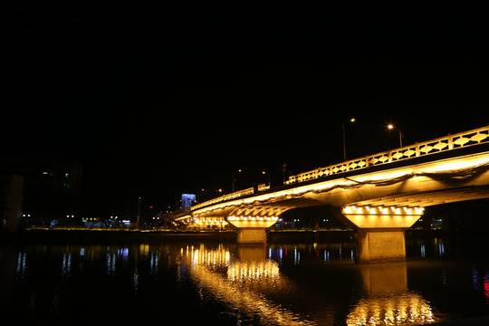 市桥大桥灯光夜景