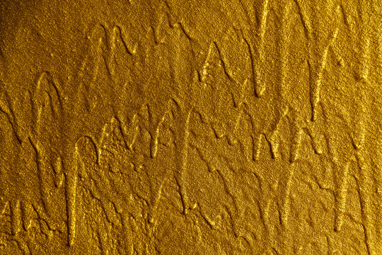 金色硅藻泥墙纹