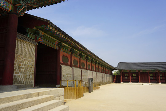 韩国首尔历史遗址景福宫宫殿建筑