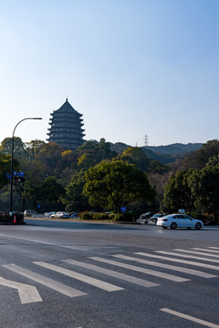 浙江杭州钱塘江大桥六和塔