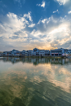 建水小桂湖日落