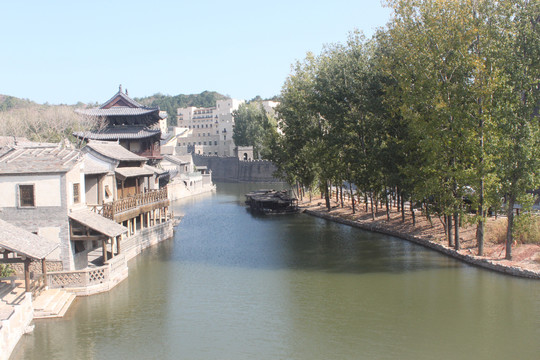 古北水镇河道古建