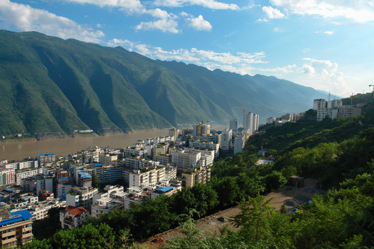 重庆市巫山县城一角