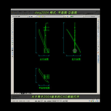 二胡CAD平面图立面图
