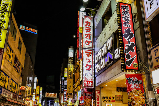 日本新宿夜景