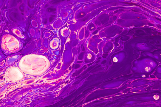 紫色梦幻细胞抽象画