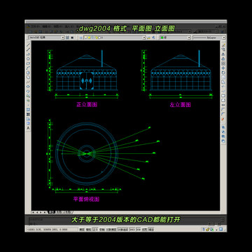 蒙古包CAD平面图立面图