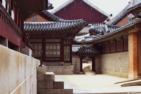 韩式建筑物庭院