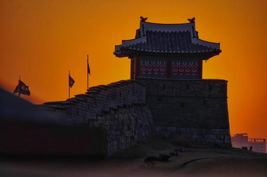 韩式建筑物城墙