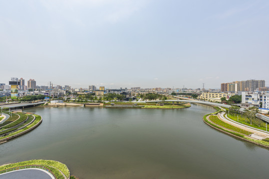 蚝乡湖公园全景