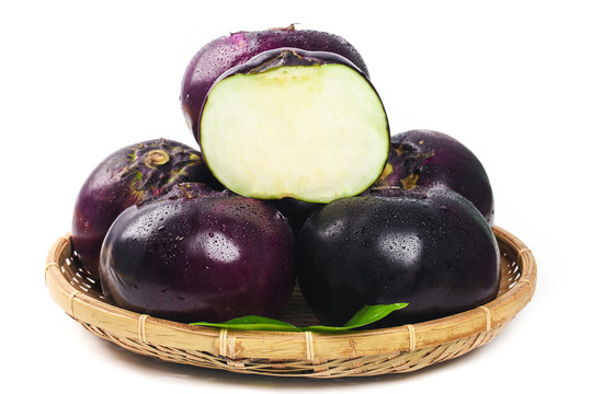 紫黑圆茄子