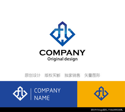 FA字母logo设计