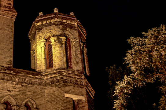 望海楼教堂夜景