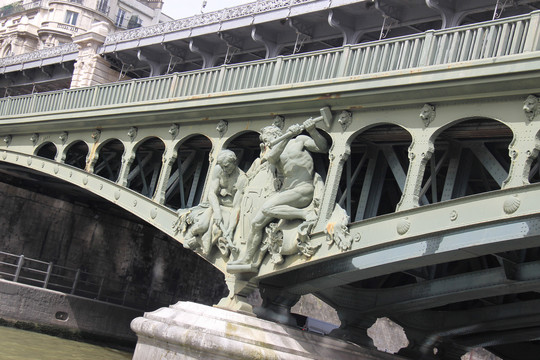 法国巴黎欧洲风景塞纳河石桥沿岸