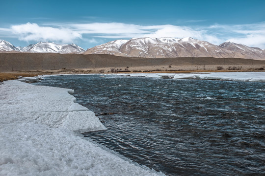 西藏冰河雪山