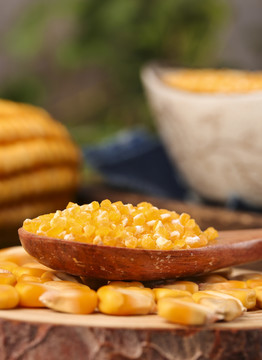 玉米糁和玉米粒