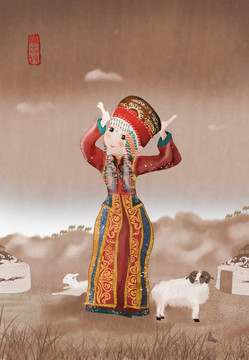 蒙古族女子