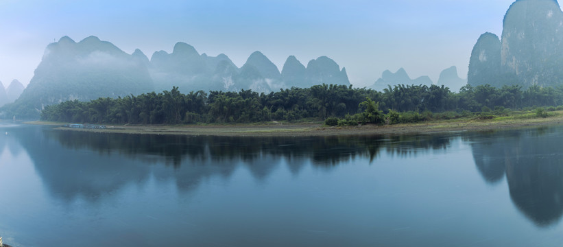 广西桂林山水风光全景图
