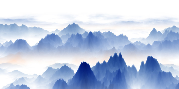 水墨山