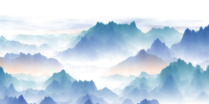 水墨山