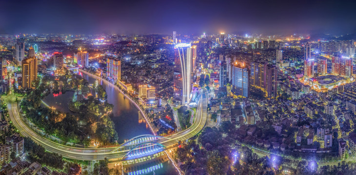 中山市夜色江景