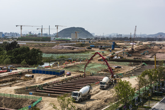 东莞滨海湾建设场景