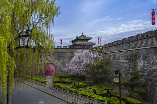 曲阜古城春天美景