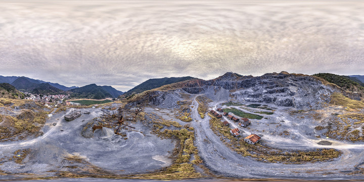 金华小冰岛航拍720全景素材图