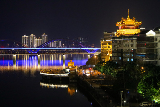 柳江广雅大桥夜景