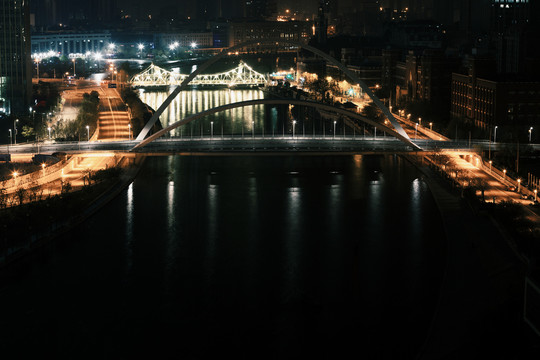 天津海河夜景