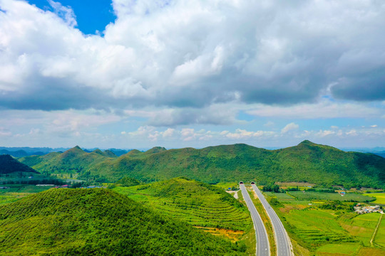 万峰林油菜花田