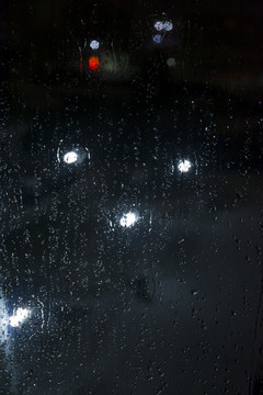 窗外的雨水