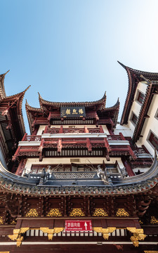 中国上海的豫园商城古建筑