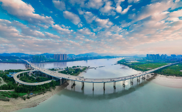 温州瓯江的大桥
