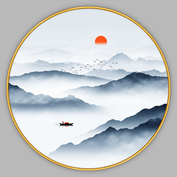 新中式山水画