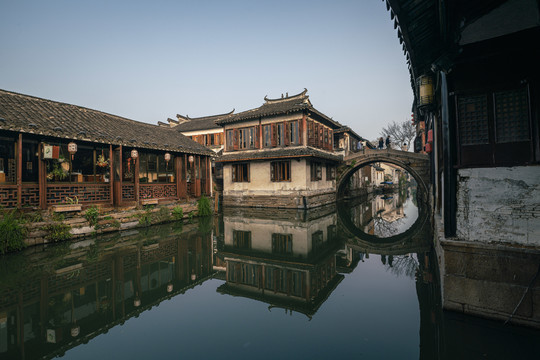 周庄古镇清晨风景