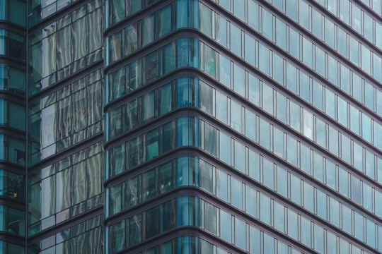 现代化建筑玻璃墙背景