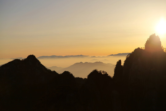 黄山日出