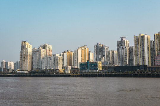 温州江滨路城市风光