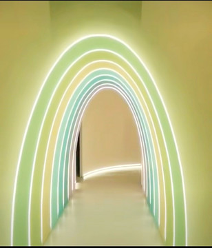 彩色灯光隧道