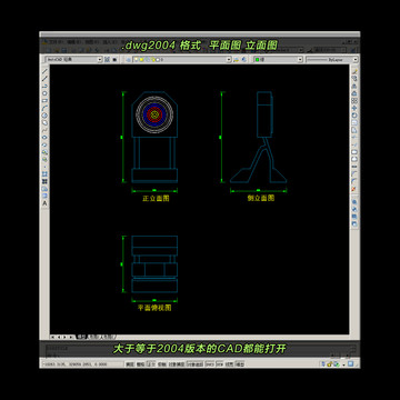 箭靶CAD平面图立面图