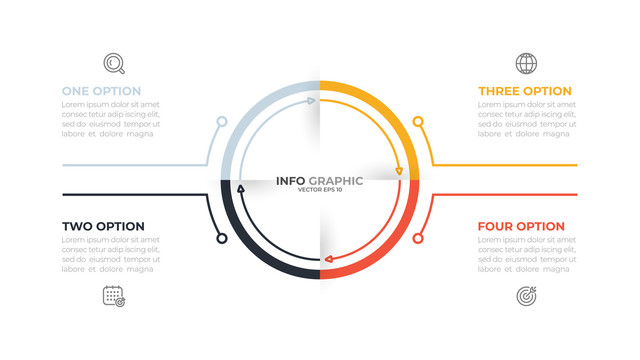 四选项图表创意设计模板