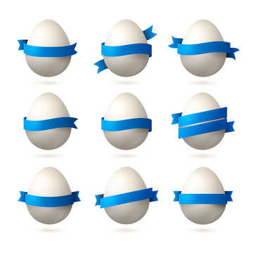 全白鸡蛋集合 复活节彩蛋素材