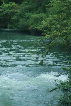 山水河流小溪自然风光