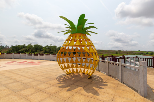 菠萝的海田园风光景区菠萝造型
