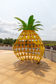 菠萝的海田园风光景区菠萝造型