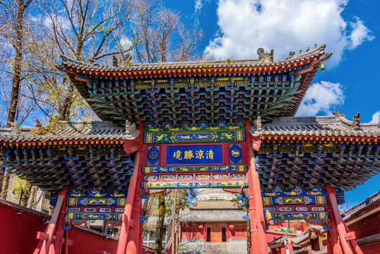 山西忻州五台山塔院寺山门牌坊