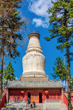 中国山西忻州五台山塔院寺白塔